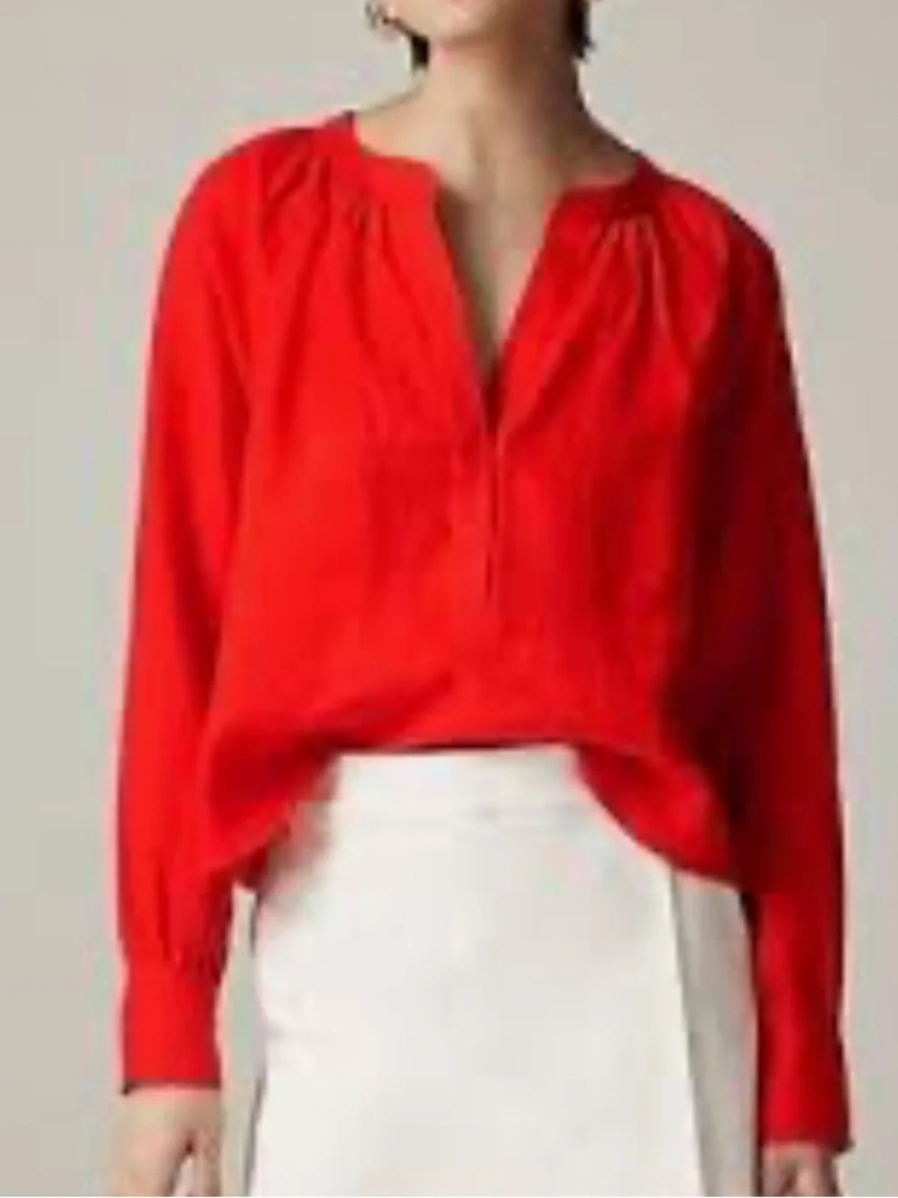 J. Crew Linen Popover Top